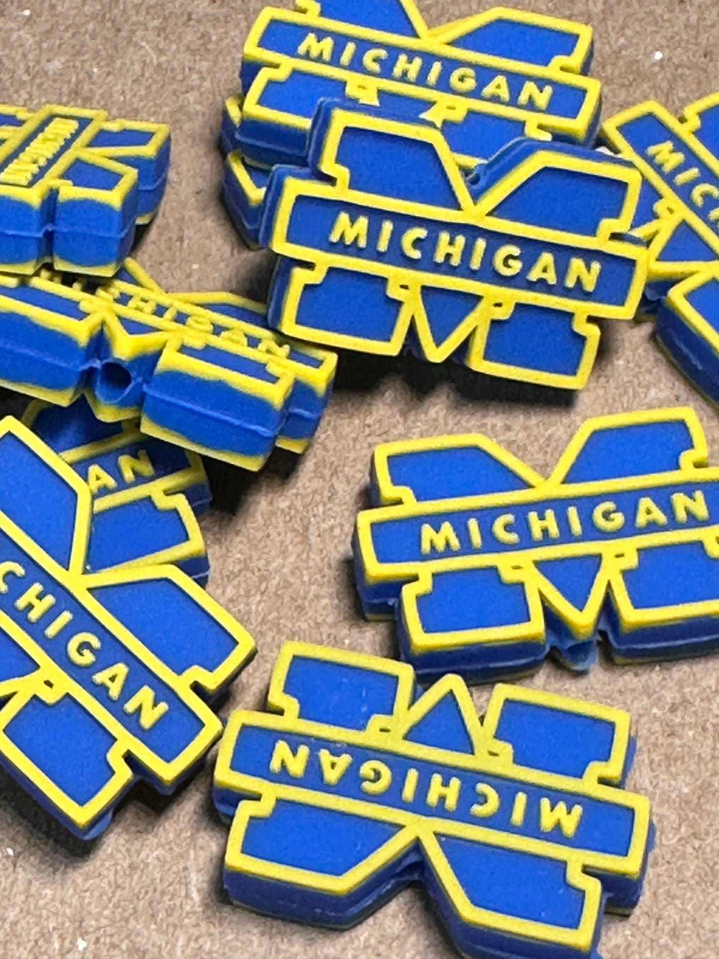 University of Michigan focal bead / football