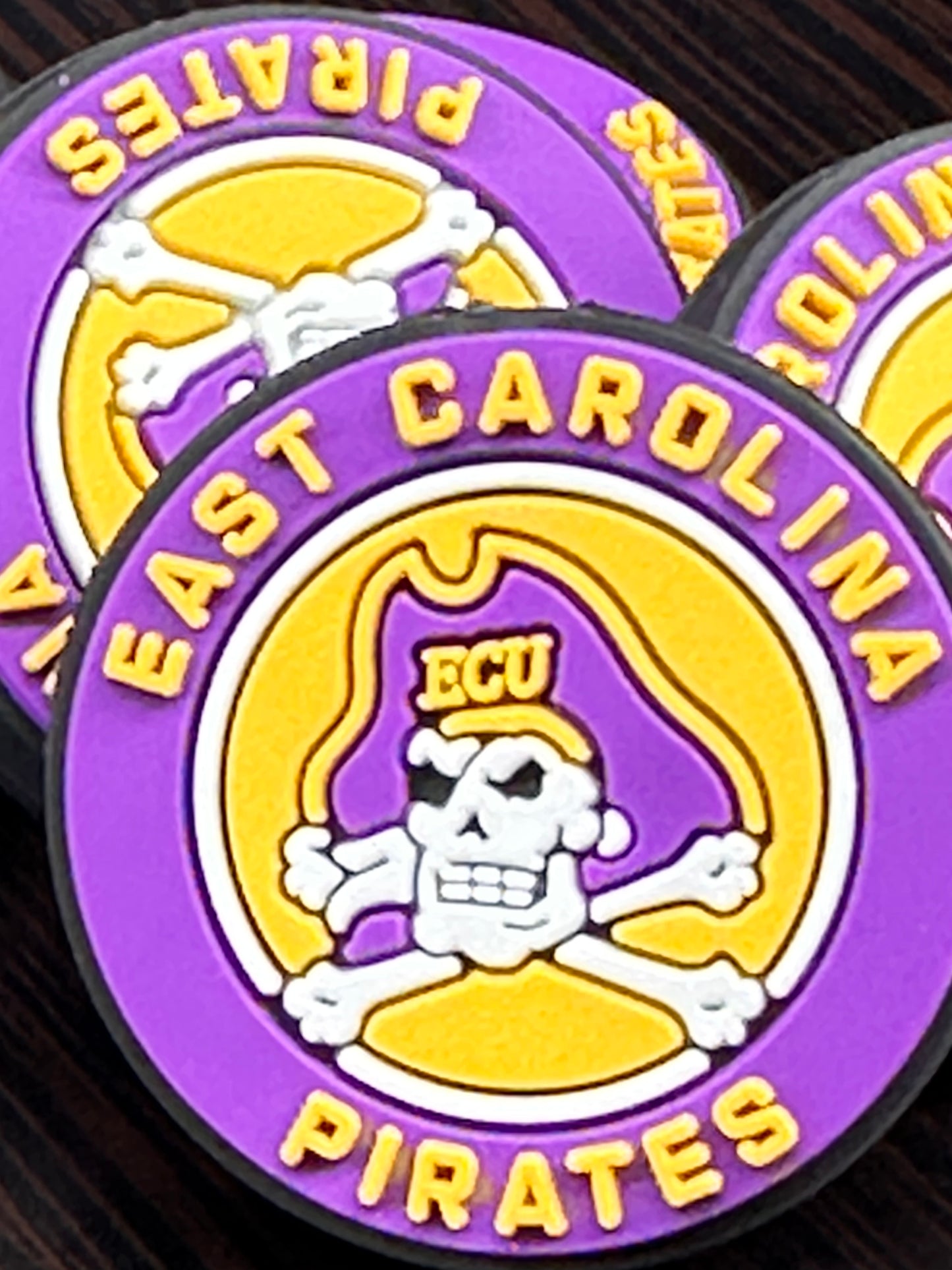 East Carolina Pirates focal bead / sports silicone bead / East Carolina University football