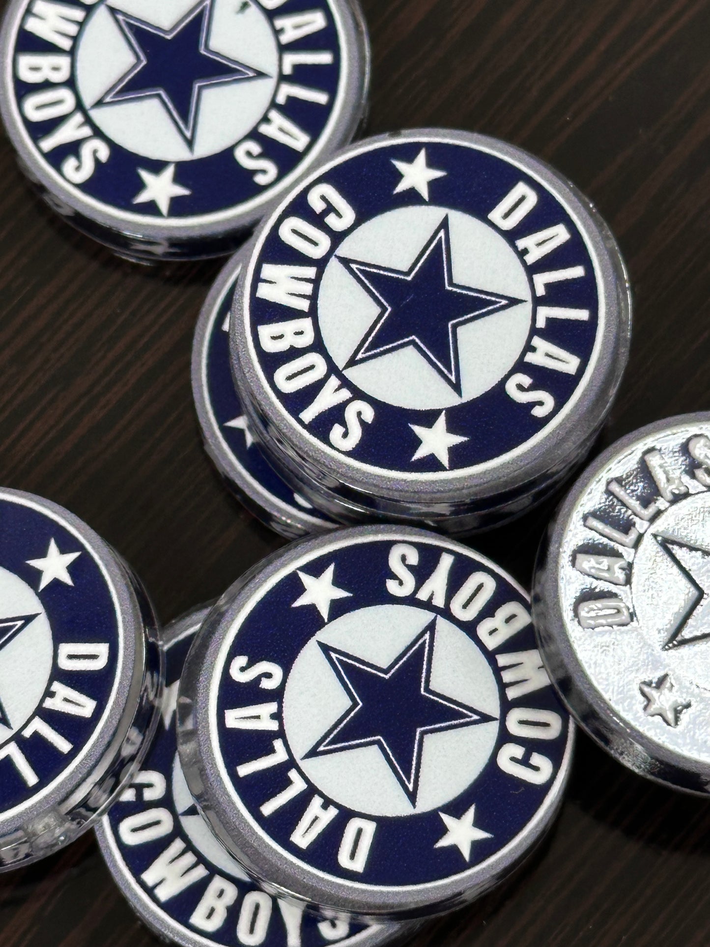Star Cowboy acrylic focal bead- set of 2/ focal bead/ pen beading / keychain bead/ football