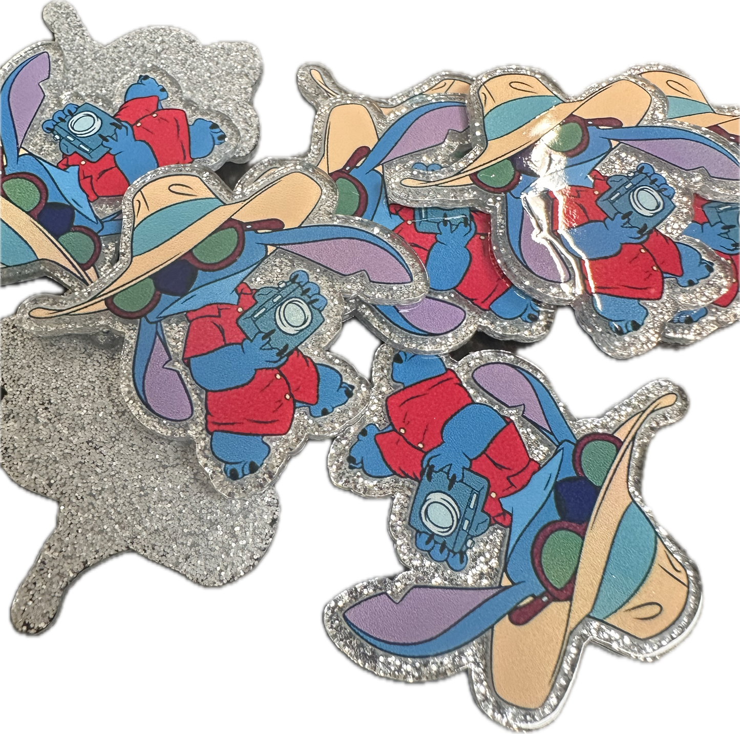 Planar/ Badge Reel -Blue guy with camera -acrylic pieces/ cute print/ badge reel/ keychain