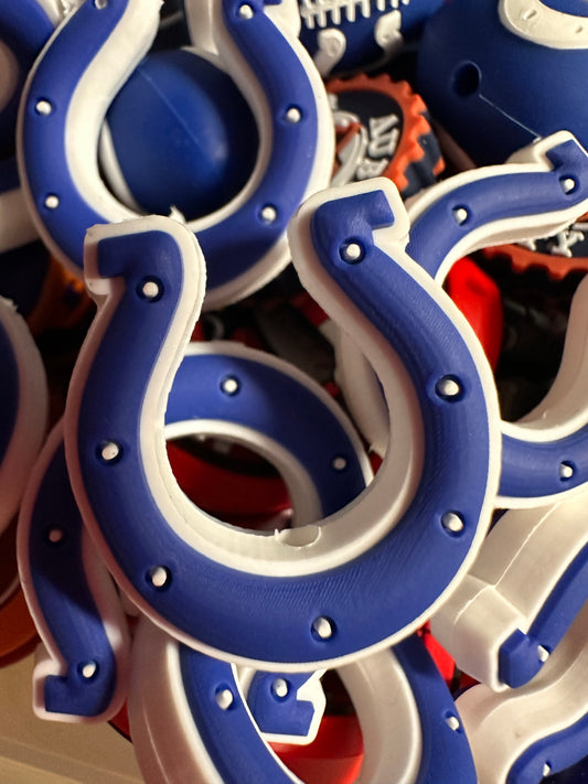 Indianapolis Colts focal bead #2/ horse shoe shaped