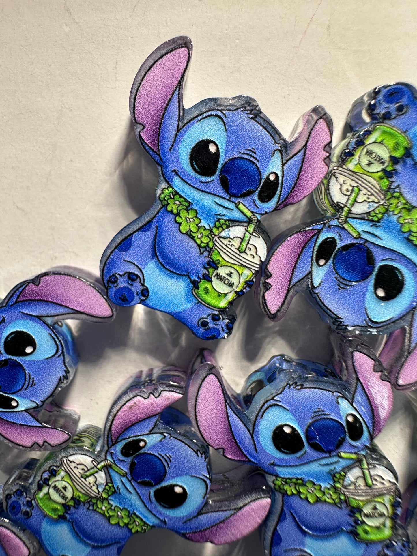 Blue guy acrylic focal bead- set of 2/ focal bead/ pen beading / keychain bead/Aloha