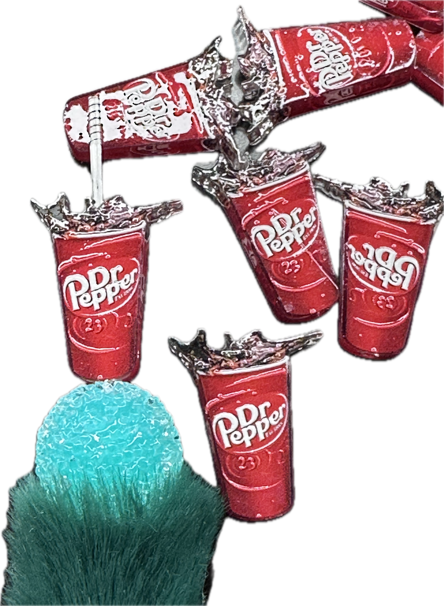 Cup of soda acrylic focal bead- set of 2/ focal bead/ pen beading / keychain bead/