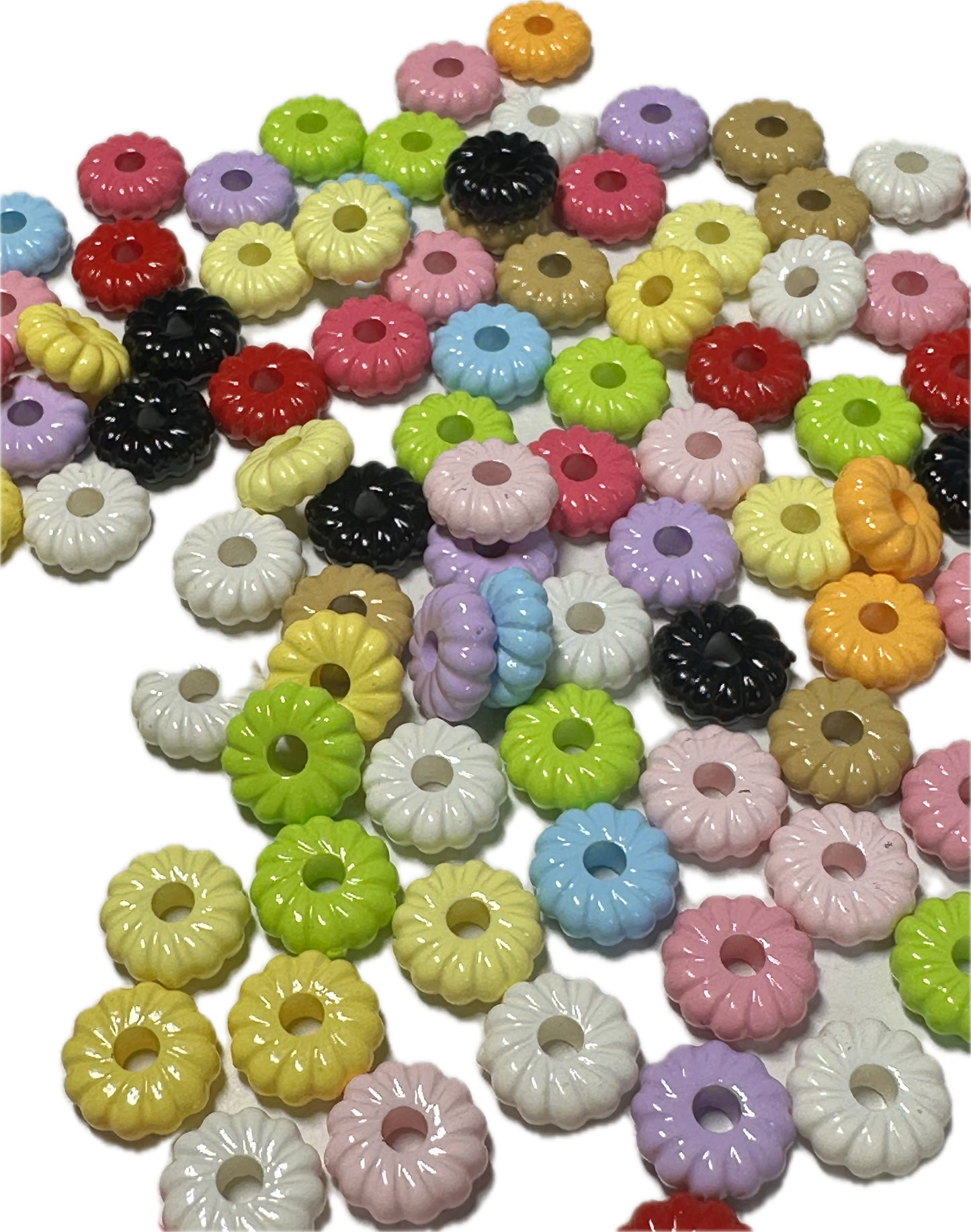 Acrylic pastel color pumpkin shaped spacer beads /perfect for beadable pen/ keychain bead