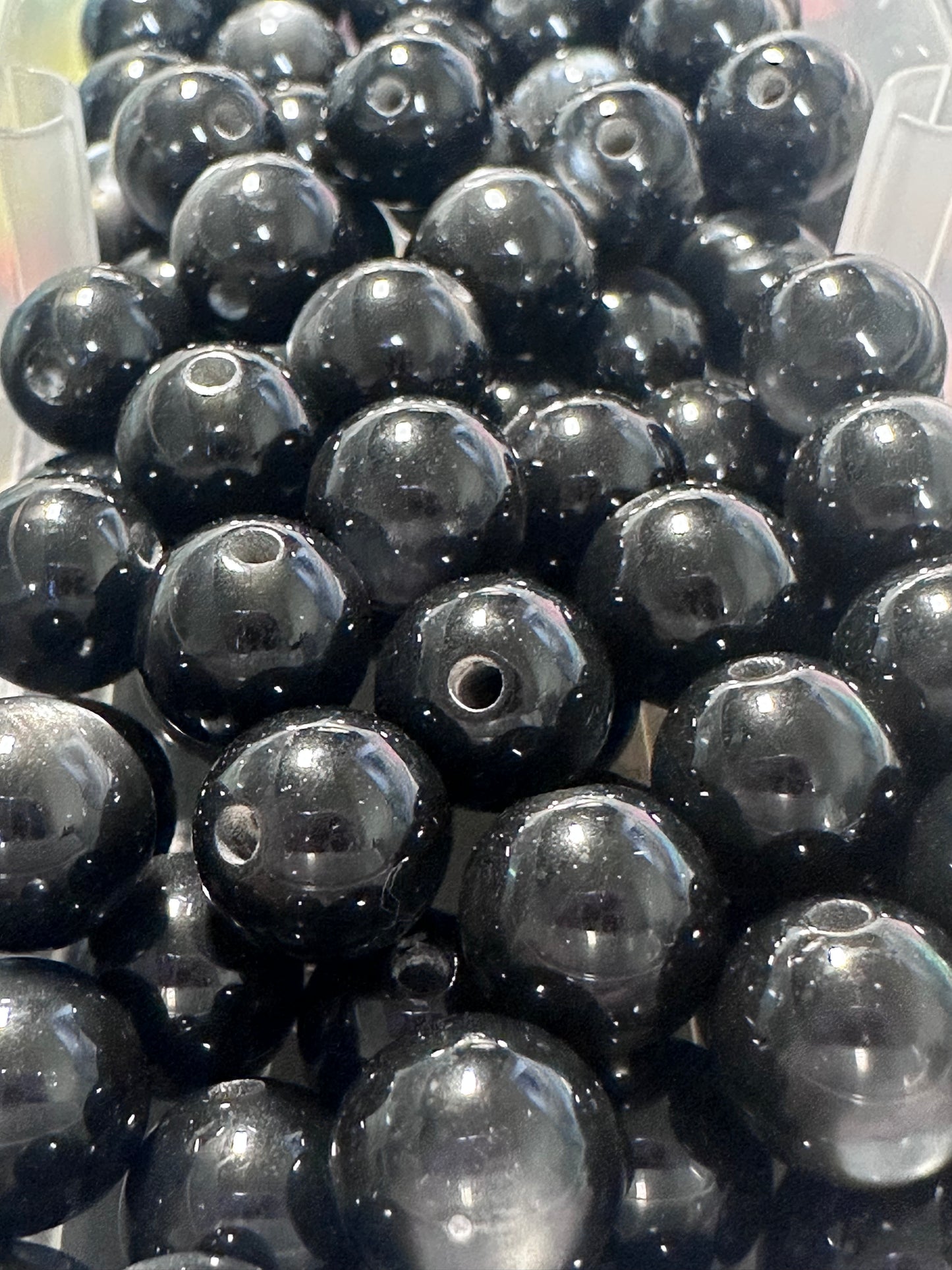 Black Cat Eye Beads – 10mm sold in sets of 10,25,or 50