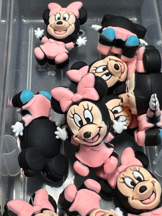3D Favorite/Focal Bead/ beadable pen/ Silicone  bead/ keychain beads/ pink outfit/ baby