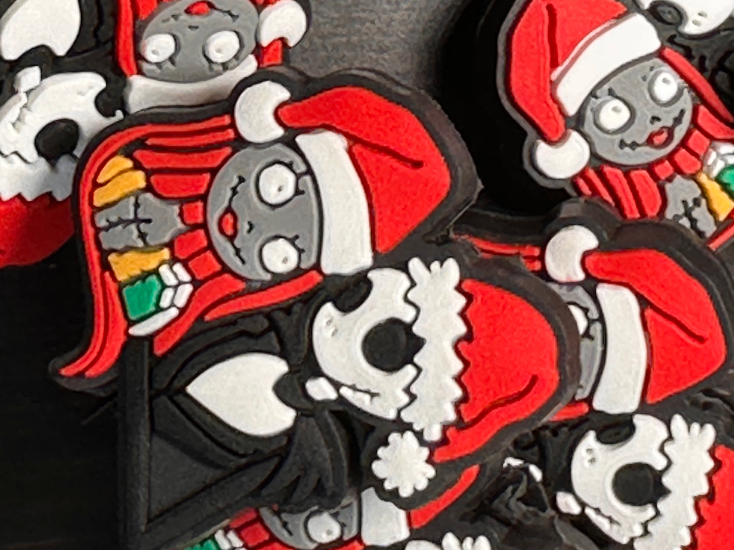 Christmas Focal Bead/ beadable pen/ Silicone  bead/ keychain bead/ scary couple