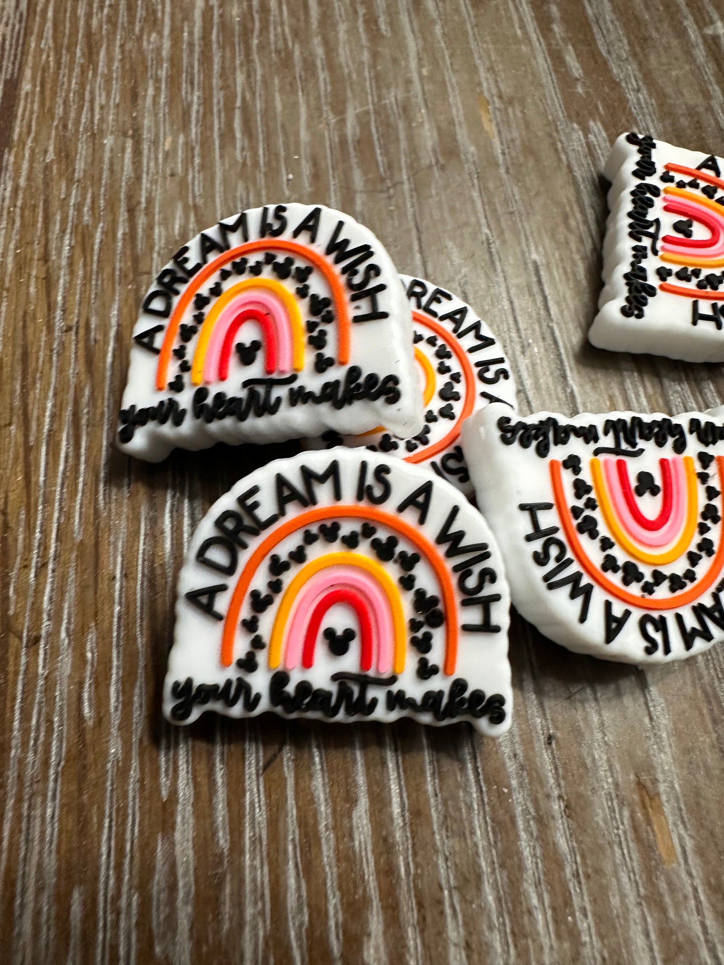 A Dream is a wish silicone focal bead/