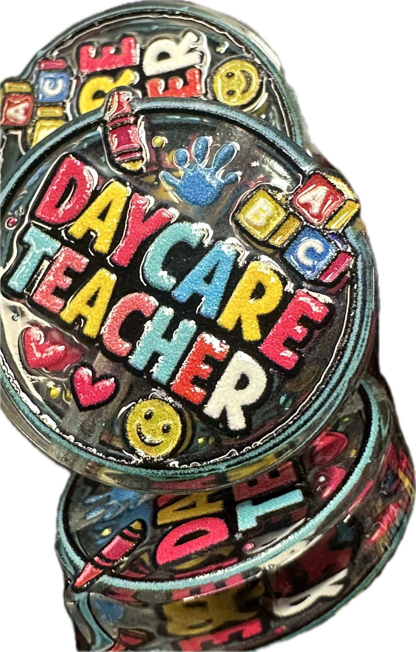 Daycare Teacher acrylic focal bead- set of 2/ focal bead/ pen beading / keychain bead/
