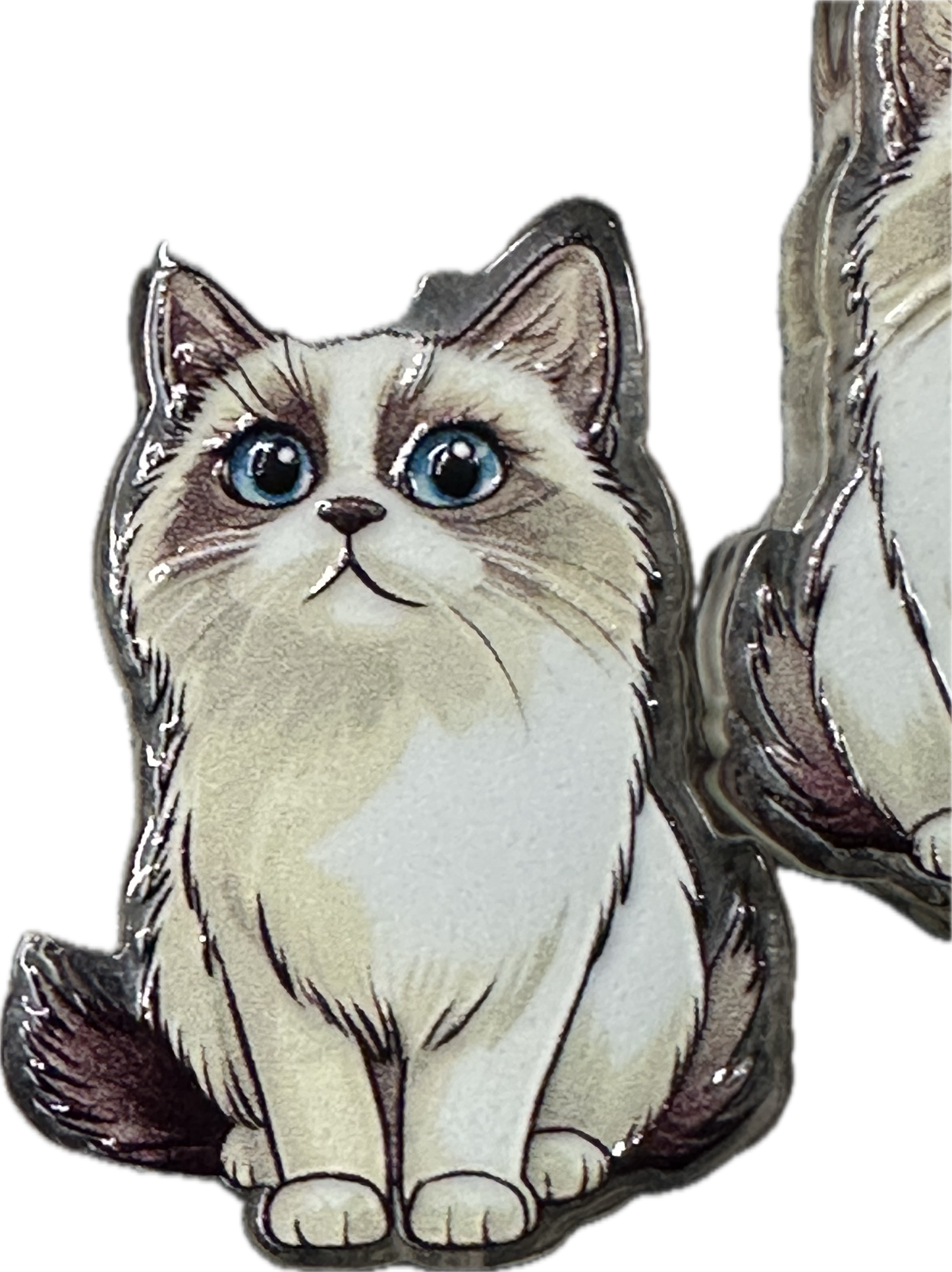 Kitty cat acrylic focal bead- set of 2/ focal bead/ pen beading / keychain bead/