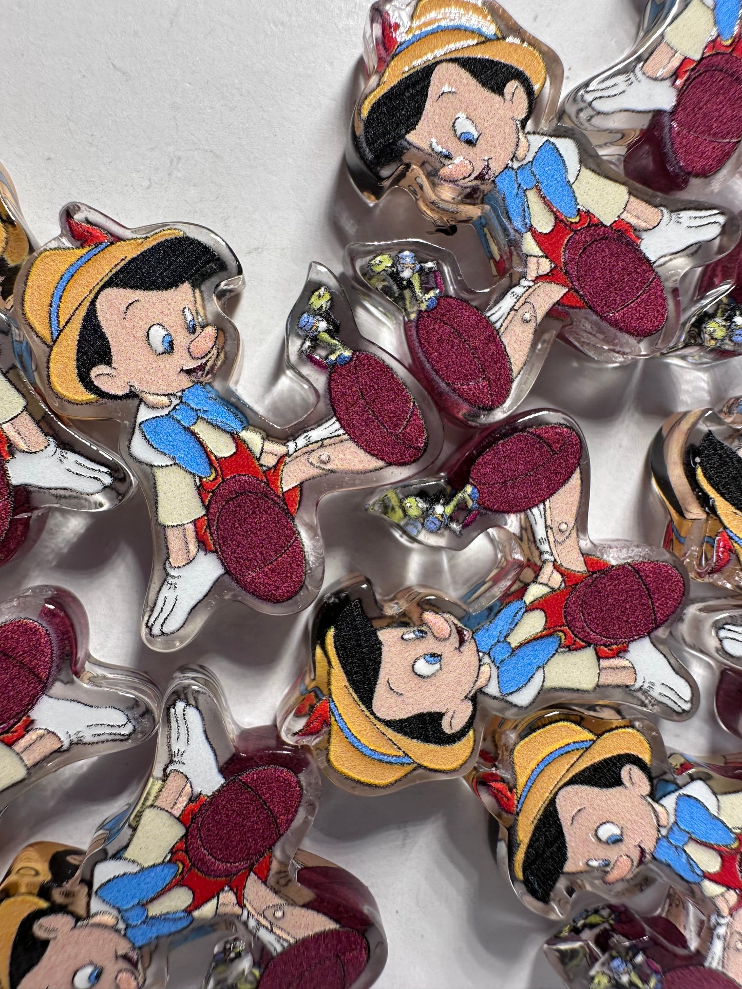 Boy with growing nose acrylic focal bead- set of 2/ focal bead/ pen beading / keychain bead/Pino