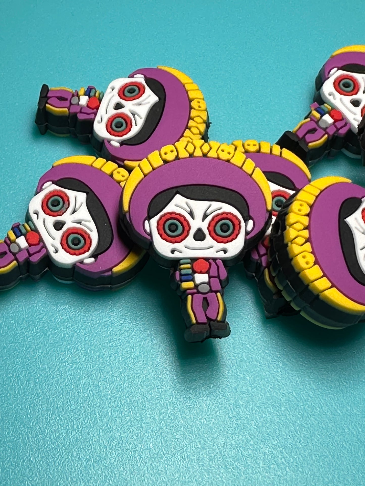 Day of the dead Focal Bead/ beadable pen/ Silicone bead/ keychain bead/fiesta/ Mexican holiday