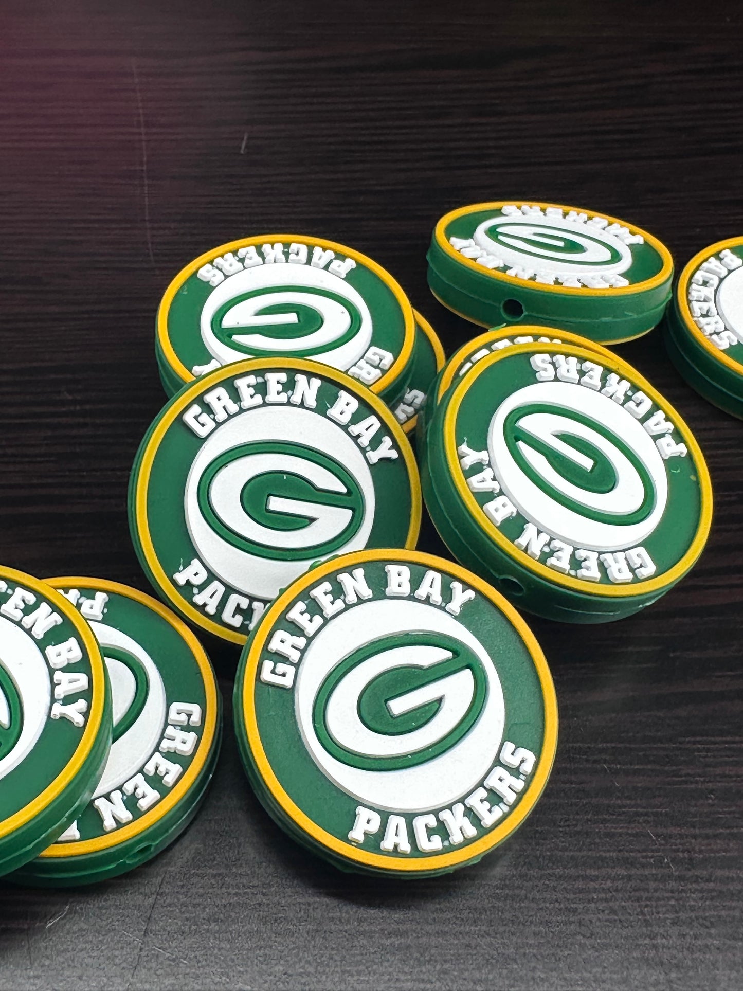 New Green Bay Packers focal bead /football