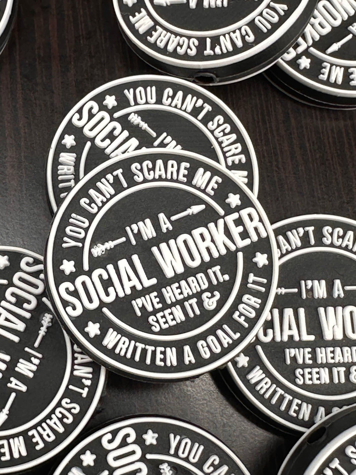 Social worker silicone focal beads/ public health/ family