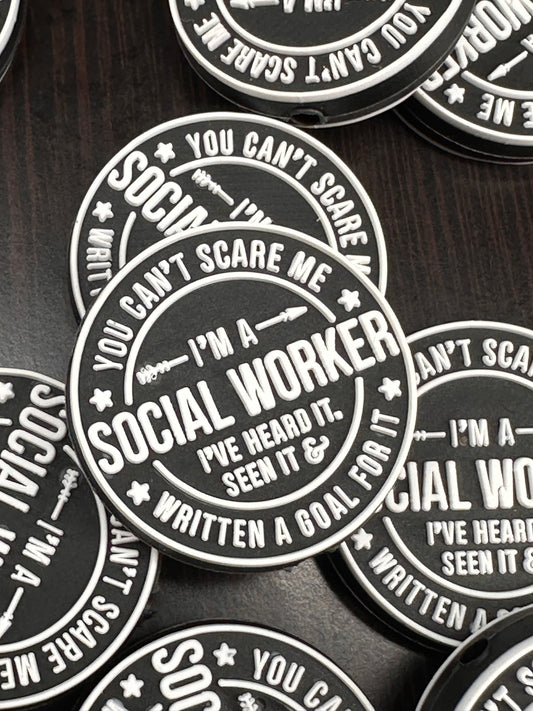 Social worker silicone focal beads/ public health/ family