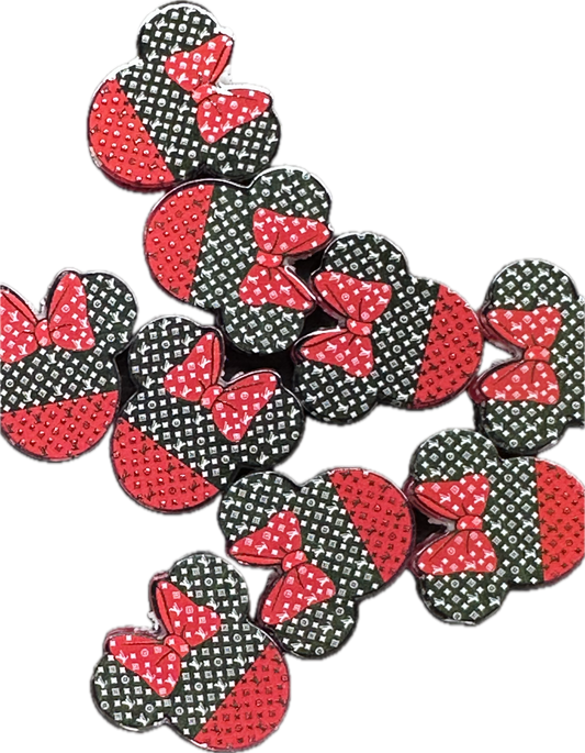 Fancy design Purse Handbag acrylic focal bead- set of 2/ focal bead/ pen beading / keychain bead