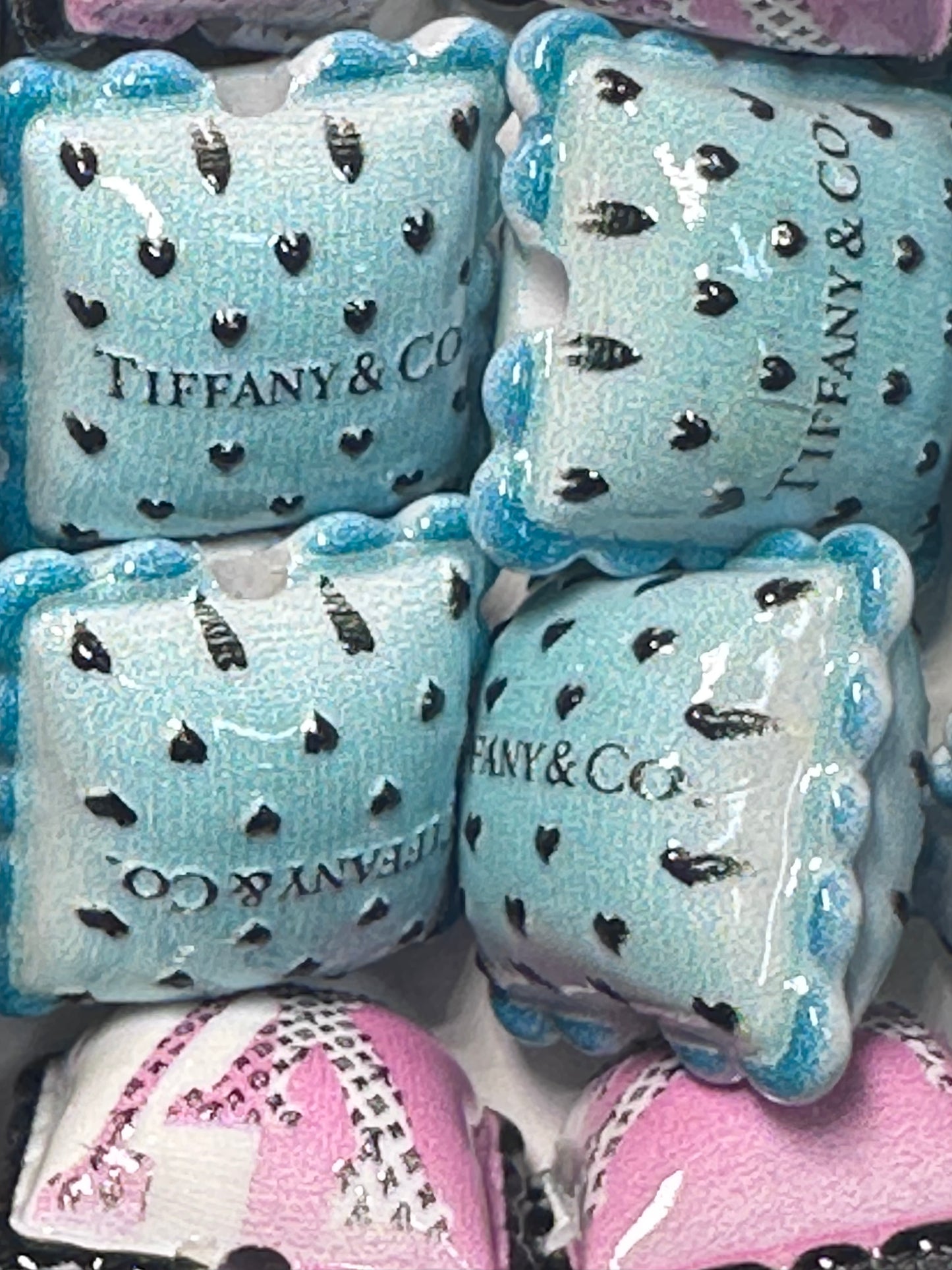 Design Pillow acrylic focal bead- set of 2/ focal bead/ pen beading / keychain bead/