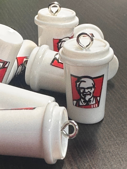 Beverage K F C  Soda Pop drink cup charm/acrylic beer/ pendant/ DIY charm bracelet/ DIY necklace