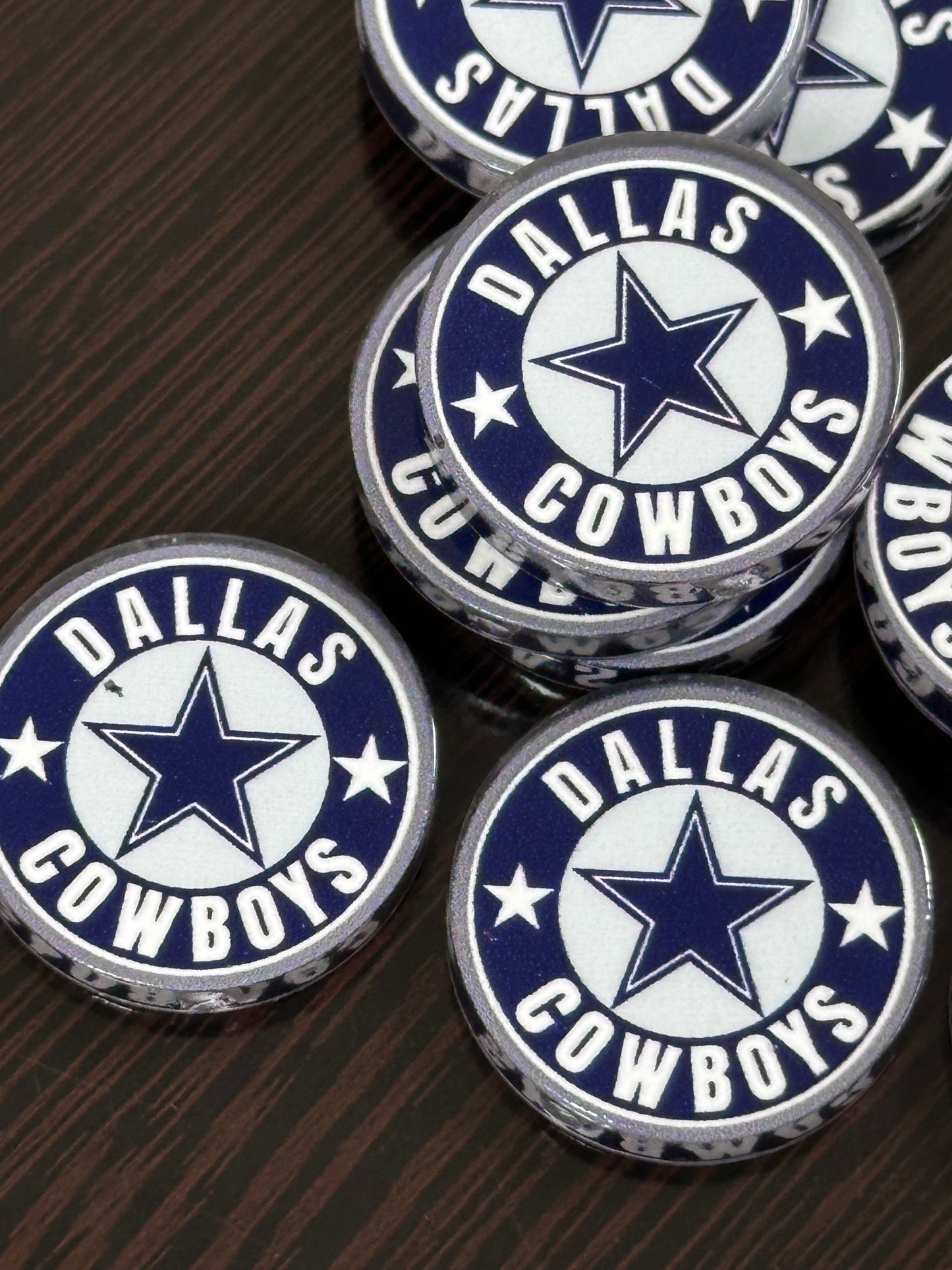 Star Cowboy acrylic focal bead- set of 2/ focal bead/ pen beading / keychain bead/ football
