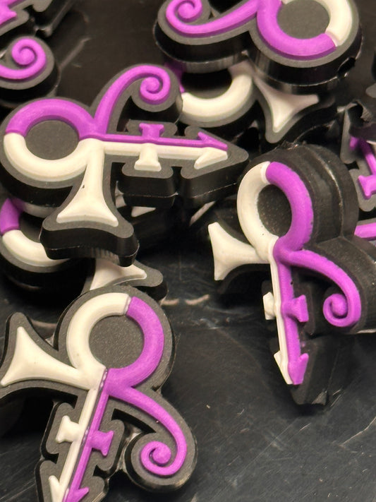 The Artist silicone focal bead/singer/ Purple highness