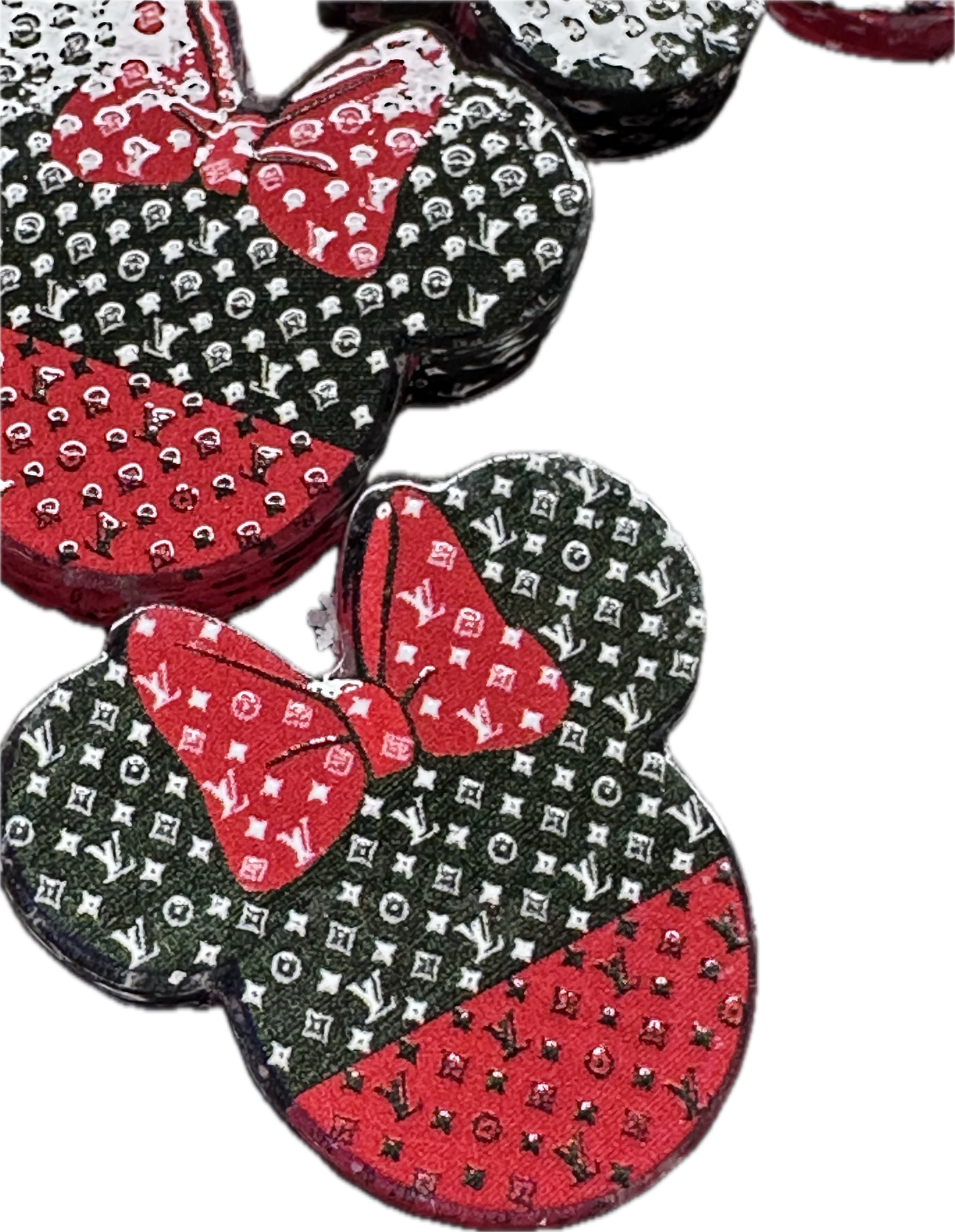 Fancy design Purse Handbag acrylic focal bead- set of 2/ focal bead/ pen beading / keychain bead