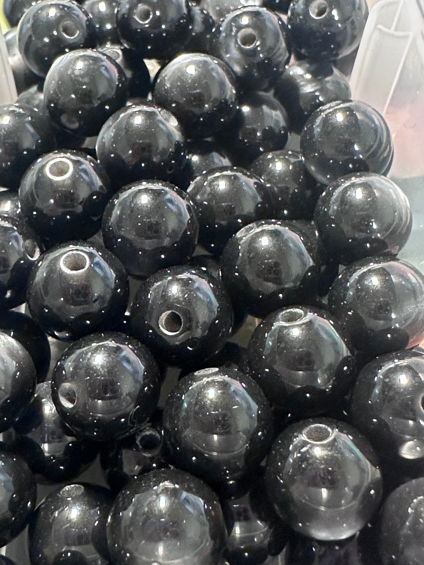 Black Cat Eye Beads – 10mm sold in sets of 10,25,or 50