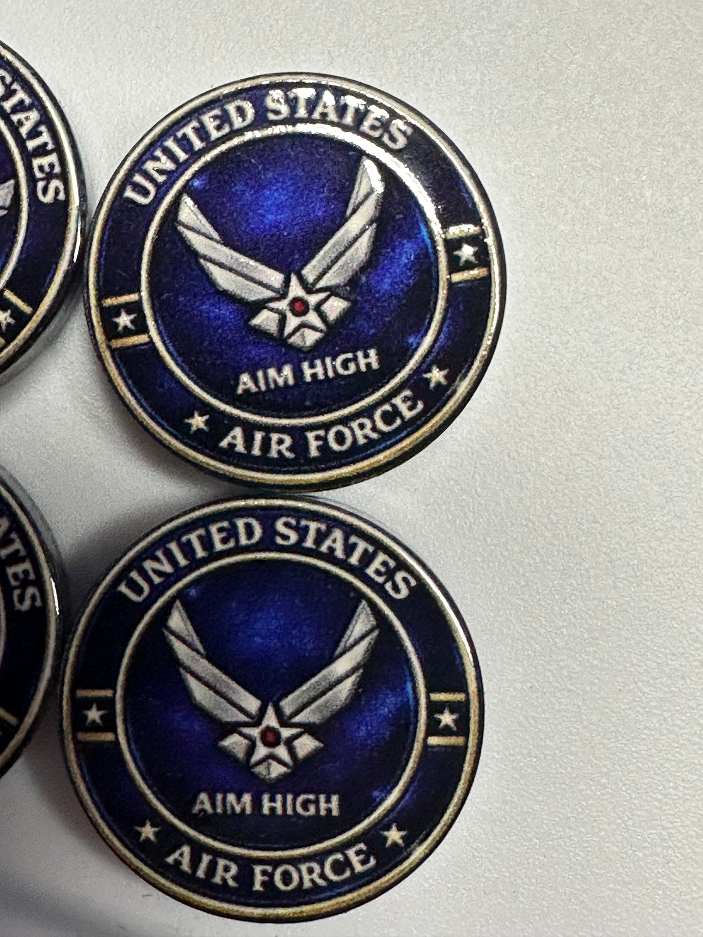 Air Force Veteran acrylic focal bead- set of 2/ focal bead/ pen beading / keychain bead/ military/ patriotic