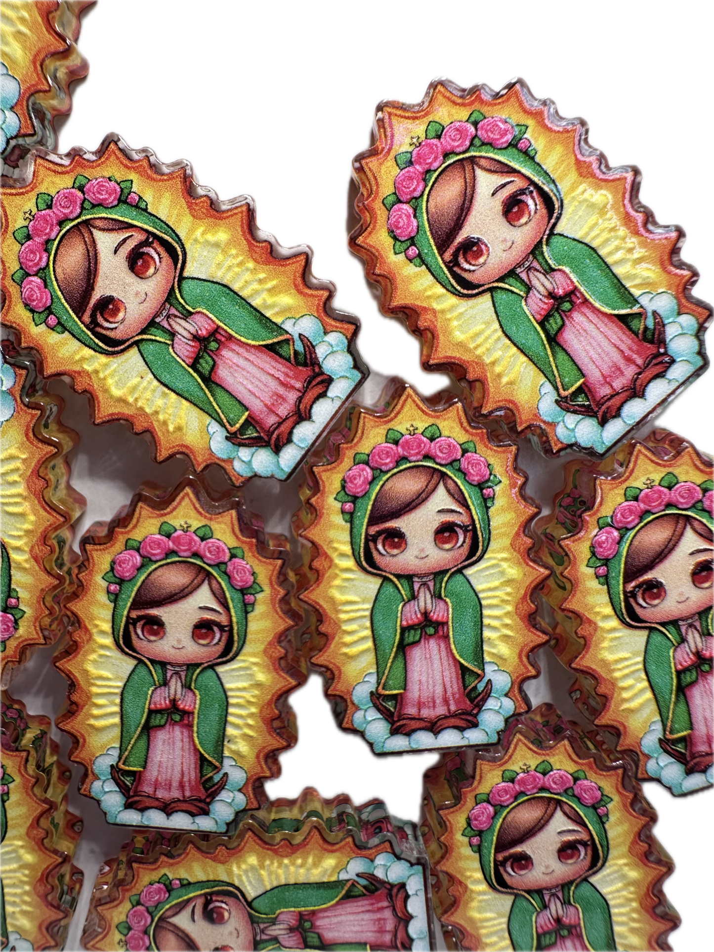 lady in gown acrylic focal bead- set of 2/ focal bead/ pen beading / keychain bead