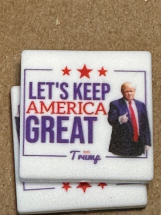 President Donald Trump Focal Bead / MAGA / let’s keep America great