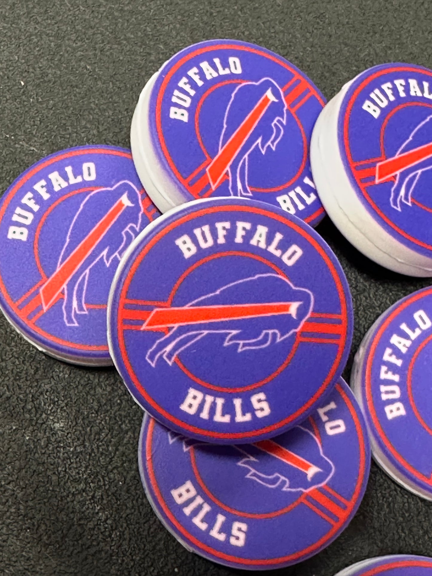 New Buffalo Bills focal bead/ silicone football bead for pens and keychains