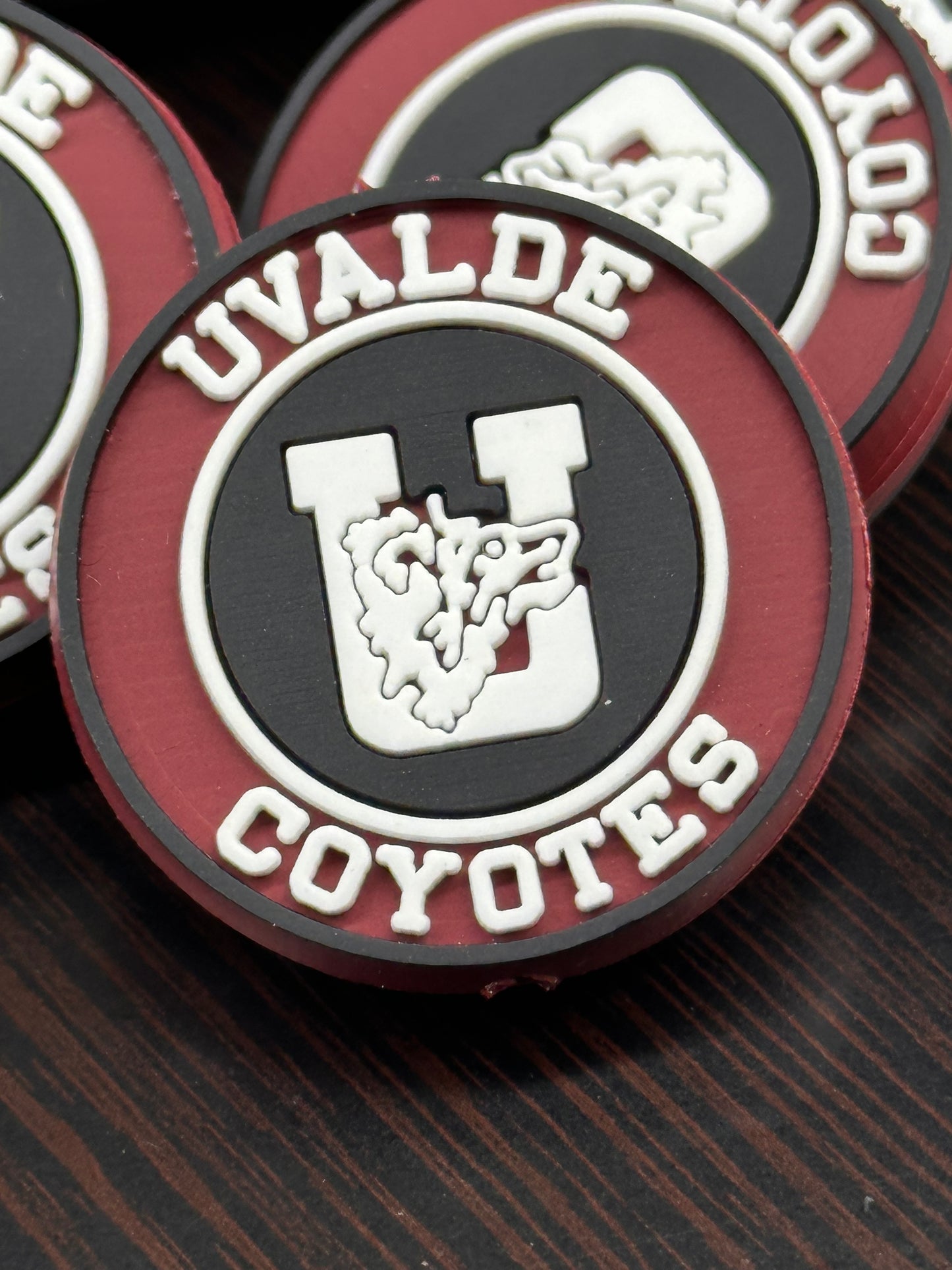 UVALDE Coyotes focal bead / sports silicone bead /football