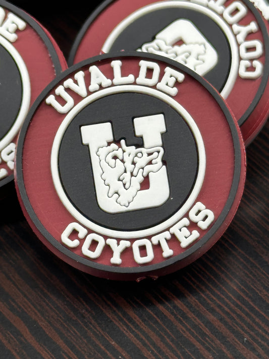 UVALDE Coyotes focal bead / sports silicone bead /football