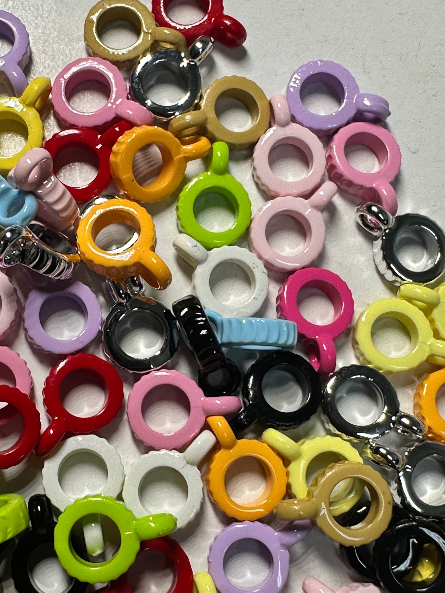 Thin Spacer Bail Beads/ jewelry Bead/ beadable pen beads/ keychain bead/bead/used for dangle charms