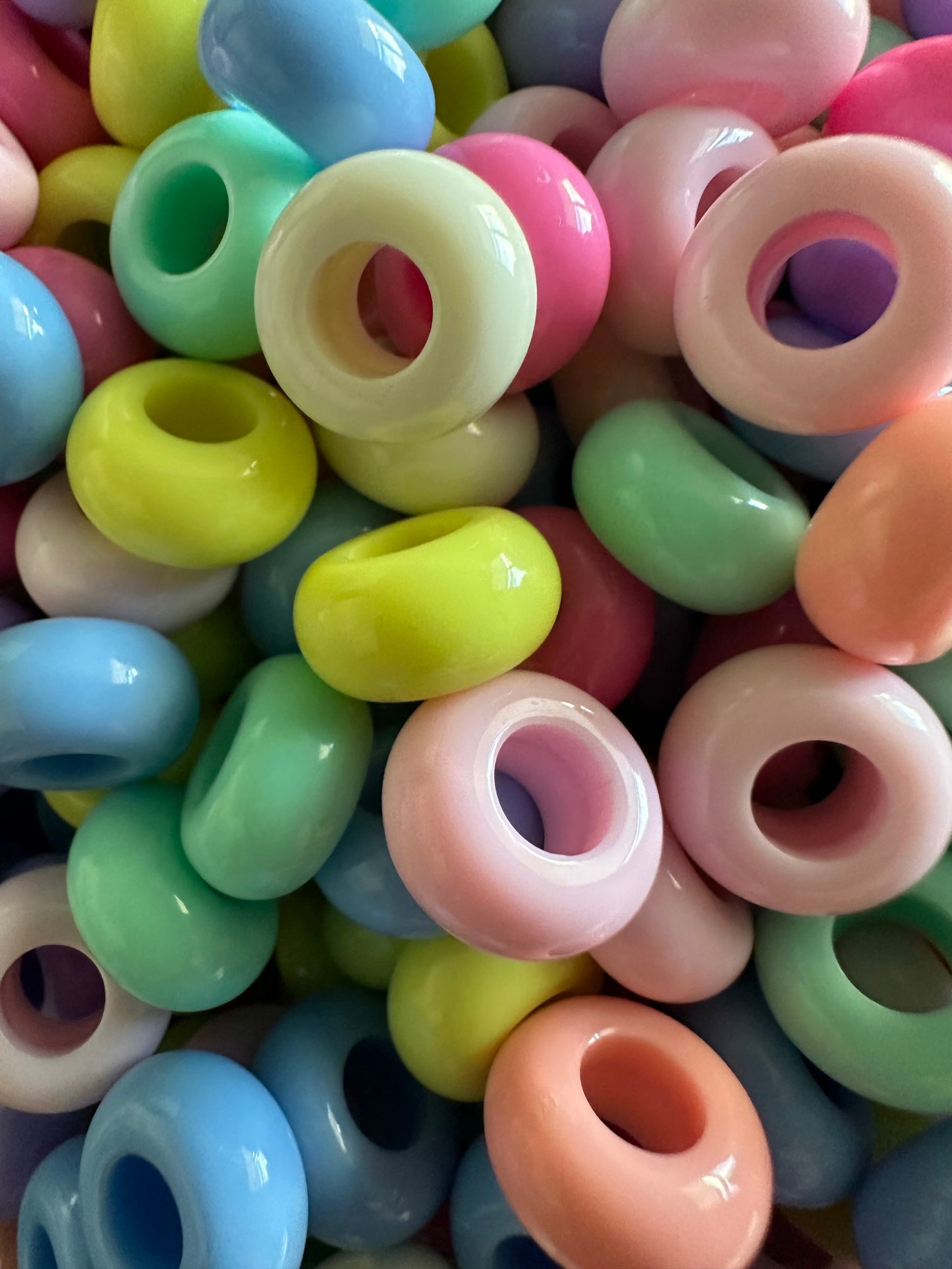 Acrylic donut spacer beads/ jewelry/ beadable pen beads/ keychain bead/ DIY/ approximately 14mm/ STYLE 4