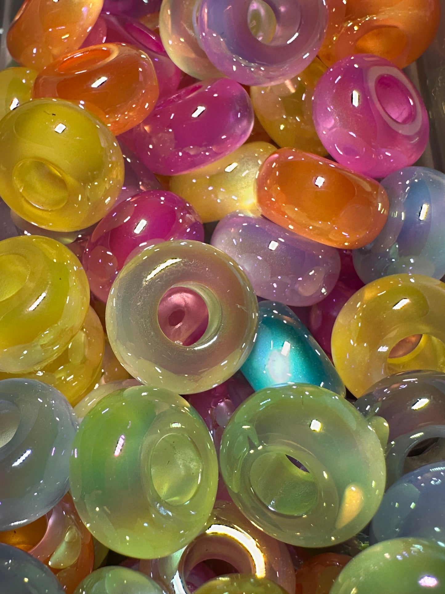 Acrylic spacer beads/ jewelry/ beadable pen beads/ keychain bead/ DIY/ approximately 12mm/ STYLE 2
