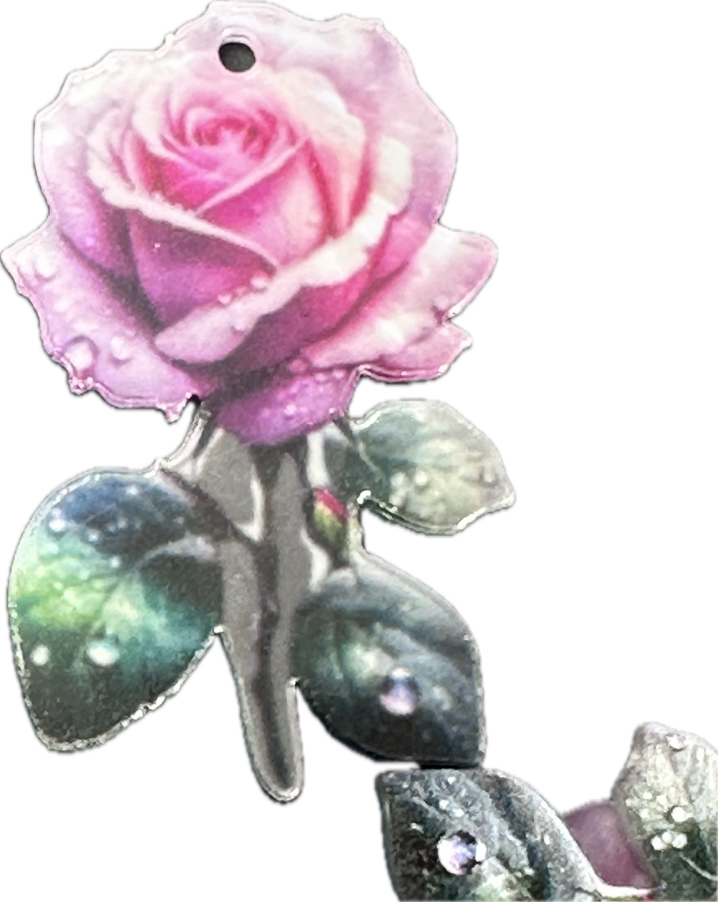 Rose Acrylic Pendants – Flower charms for DIY Crafts (Set of 5)