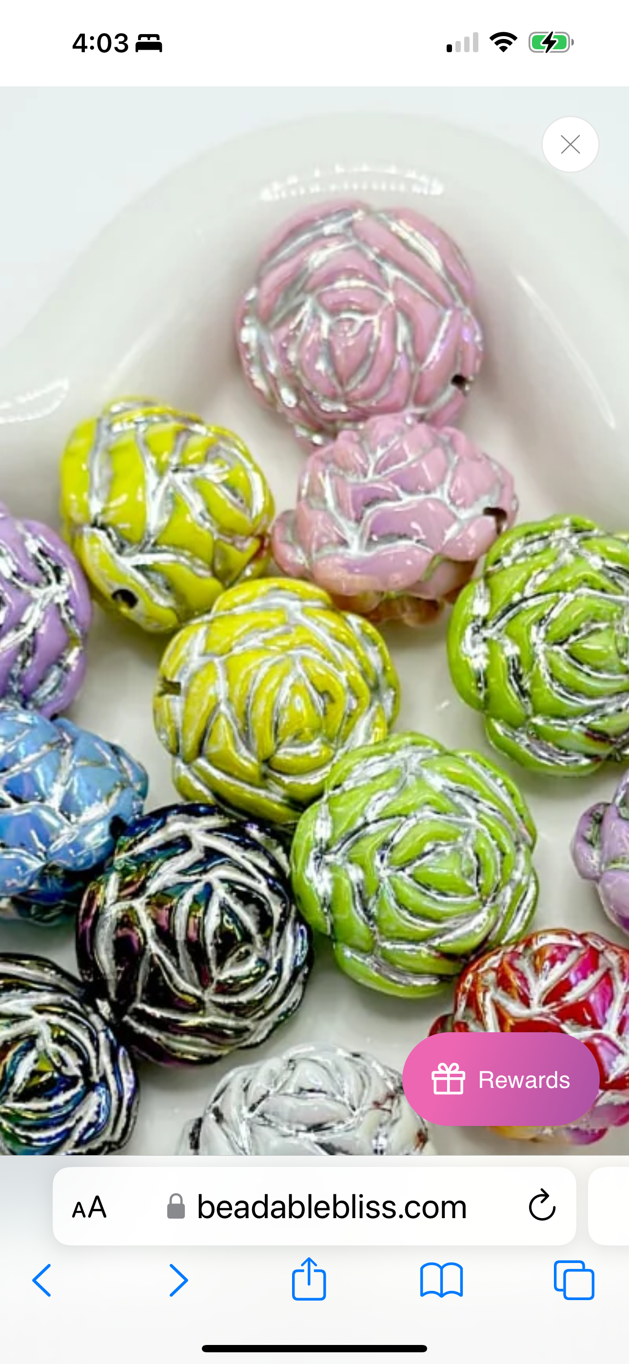 Five (5) Acrylic flower bead included/fancy Bead/ beadable pen/ keychain bead/ pastel beads/assorted colors/23+mm