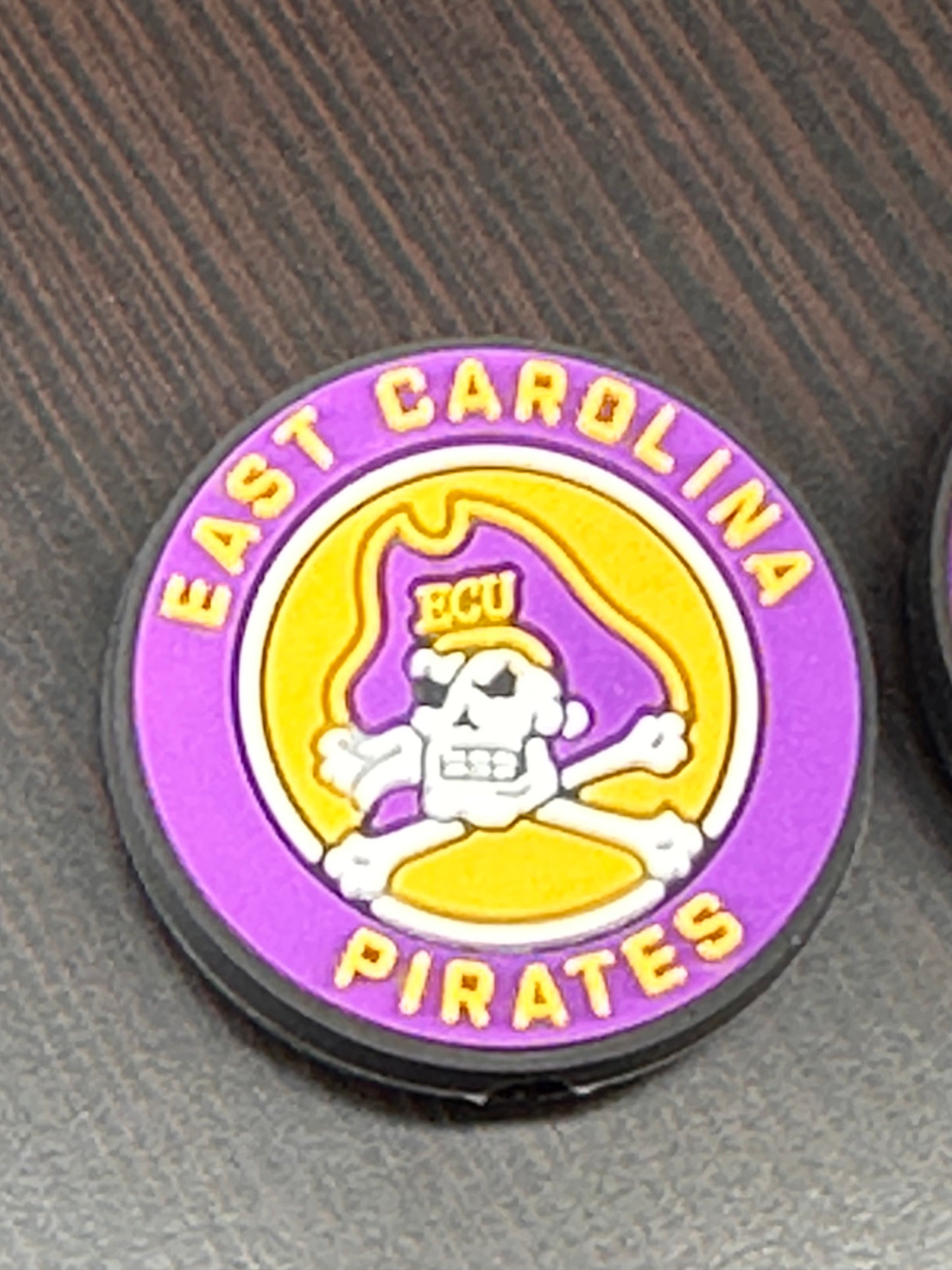 East Carolina Pirates focal bead / sports silicone bead / East Carolina University football