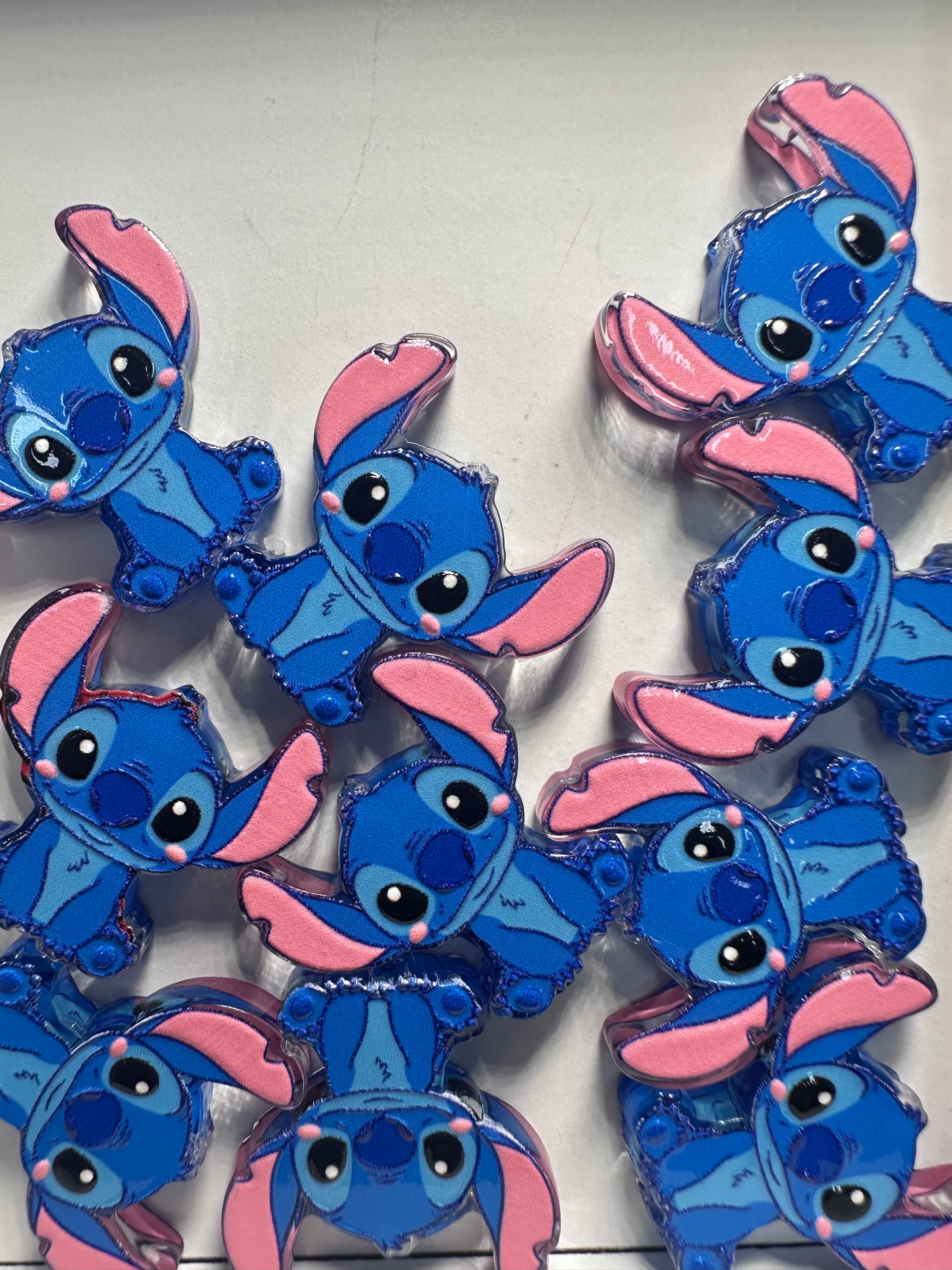 Blue guy alien acrylic focal bead- set of 2/ focal bead/ pen beading / keychain bead