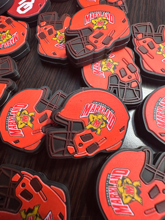 University of Maryland helmet shaped focal bead / football / Terrapins/ Terps