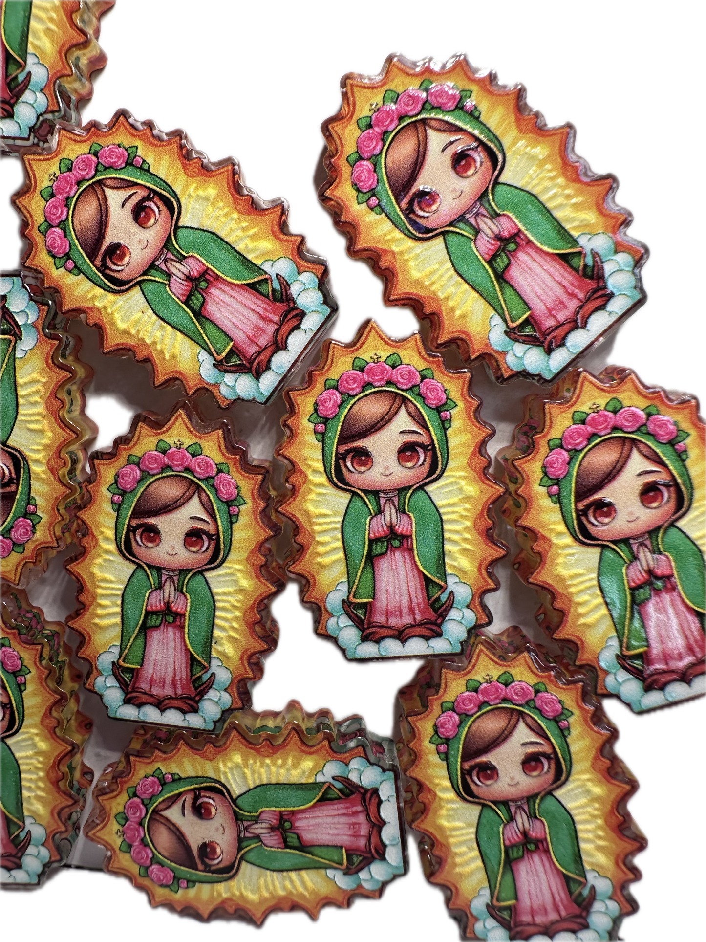 lady in gown acrylic focal bead- set of 2/ focal bead/ pen beading / keychain bead