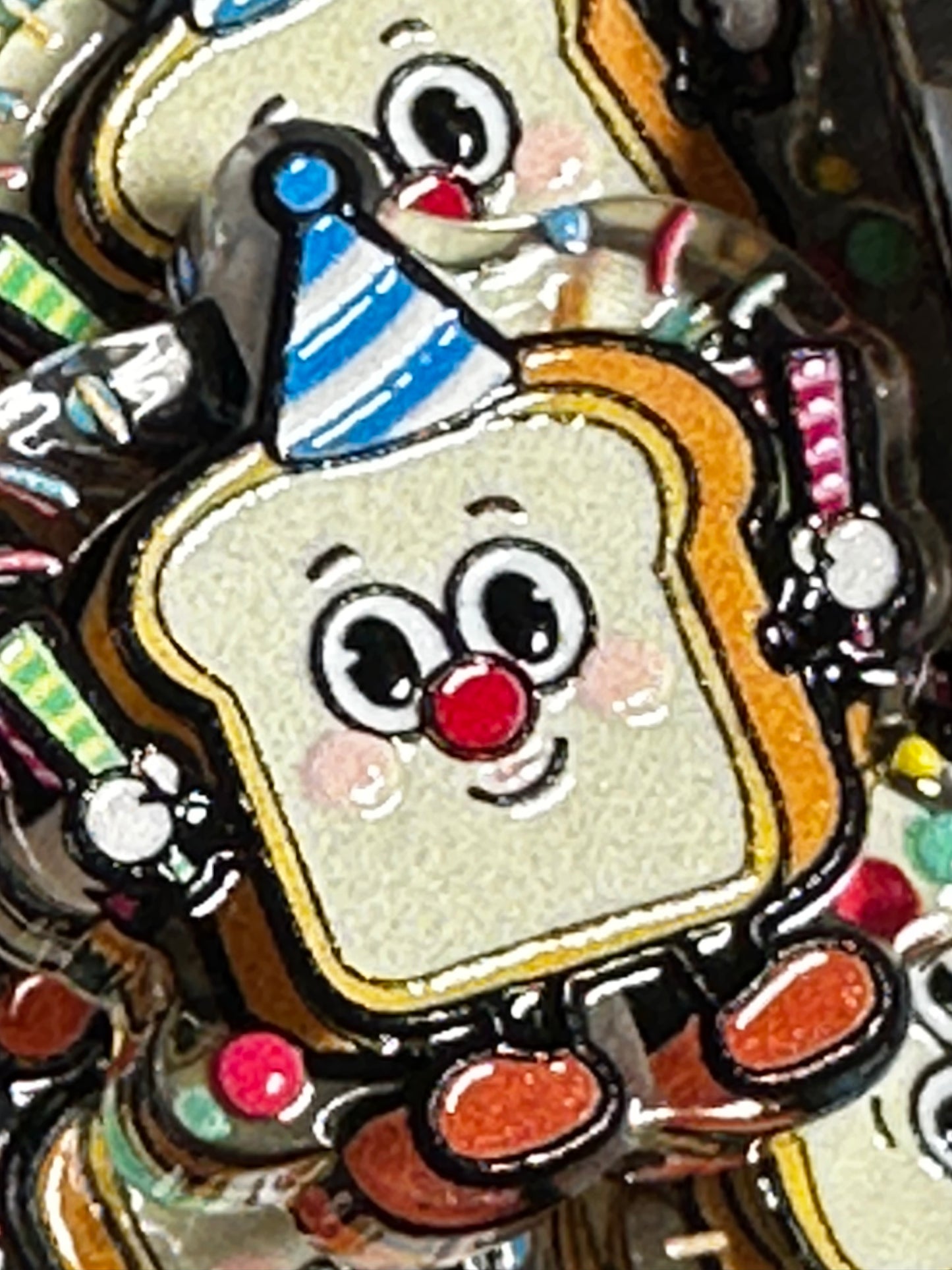 Birthday party acrylic focal bead- set of 2/ focal bead/ pen beading / keychain bead/