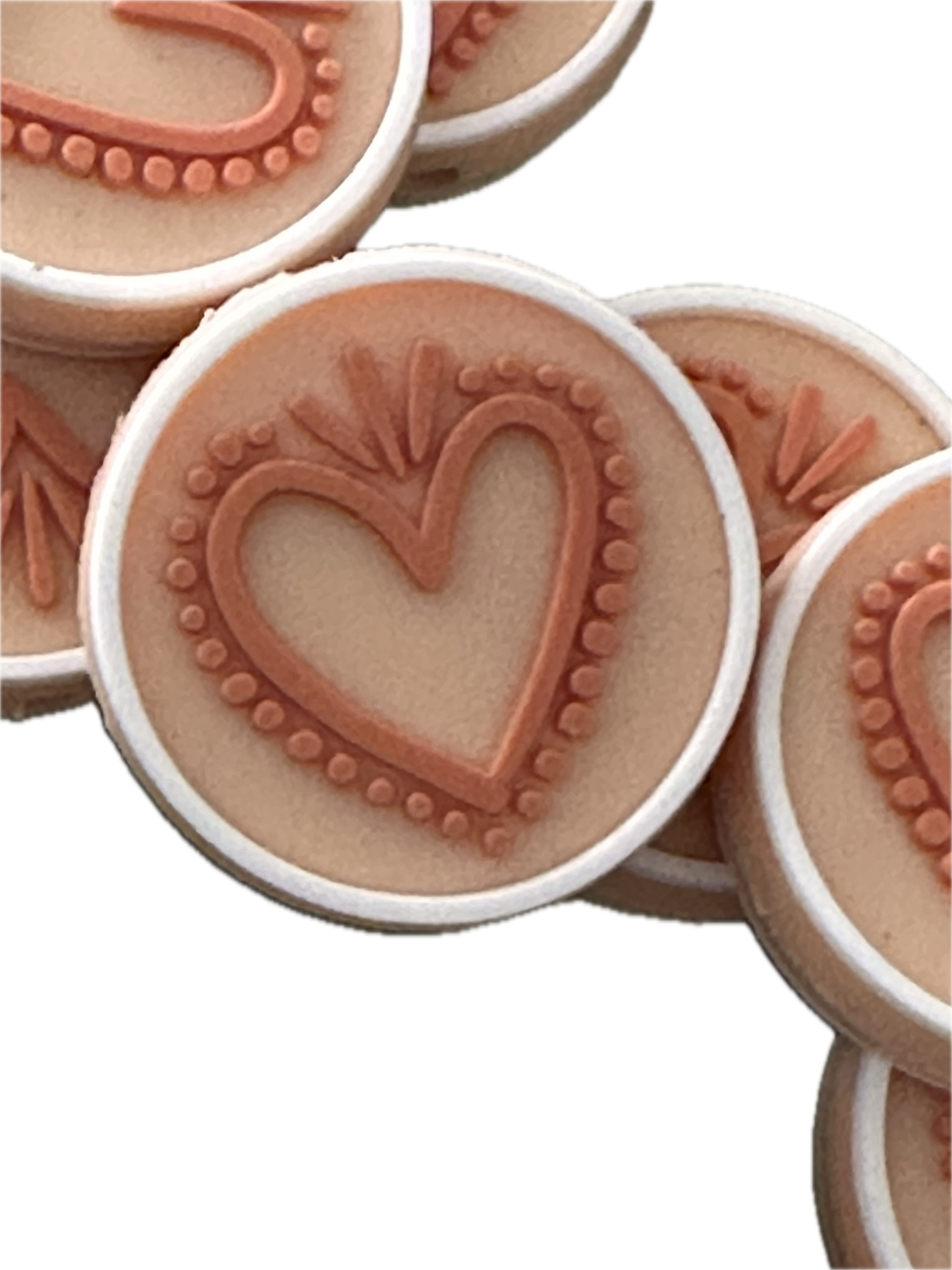 Heart focal beads/ beadable pen/ Silicone bead/ keychain bead/Valentines Day hearts/ boho/ doodle