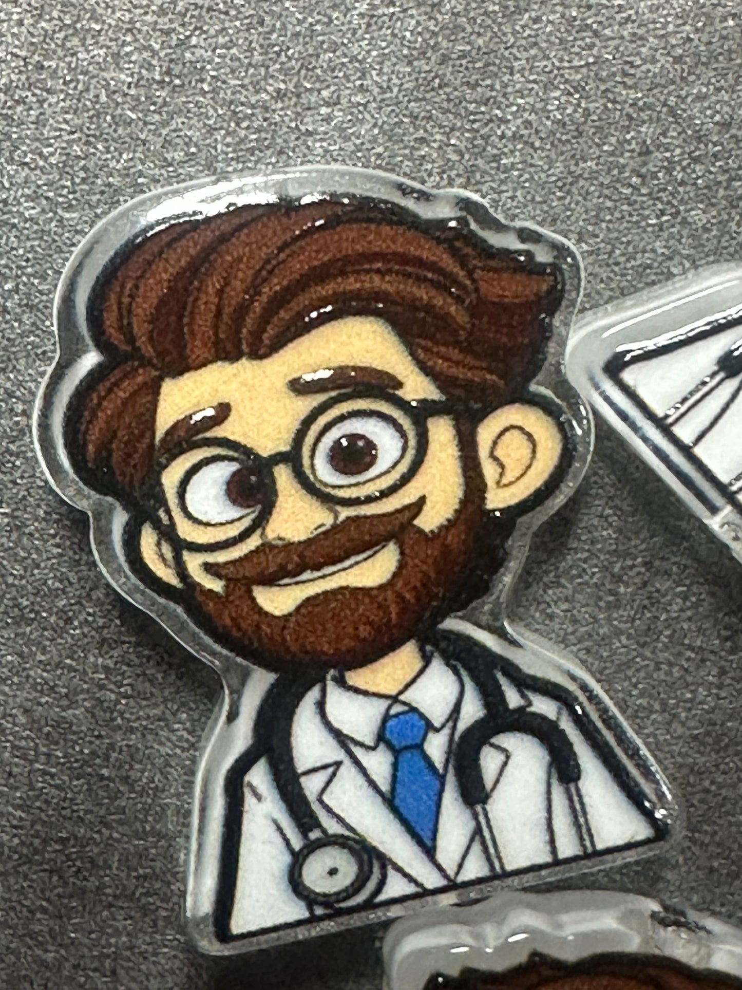 Doctor acrylic focal bead- set of 2/ focal bead/ pen beading / keychain bead/ Nurse style 2