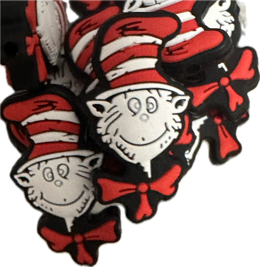 Doctor focal bead /  red and white hat