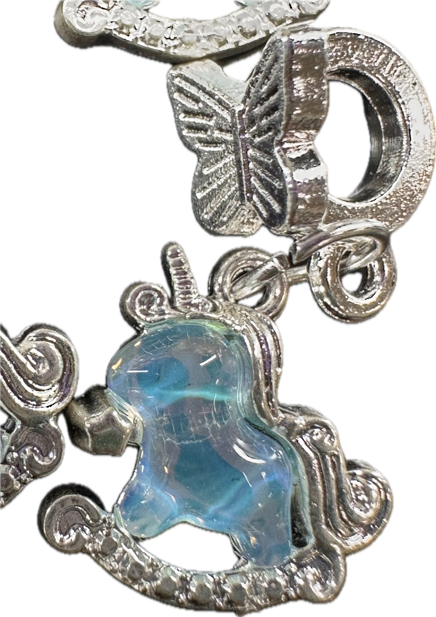 Unicorn Rocking Horse Bail Beads – Butterfly Bail Beads Charms for DIY Beaded Pens, Jewelry, and Crafts
(Sold in 1 or Set of 5)Pink,Purple,Blue,White,and Green