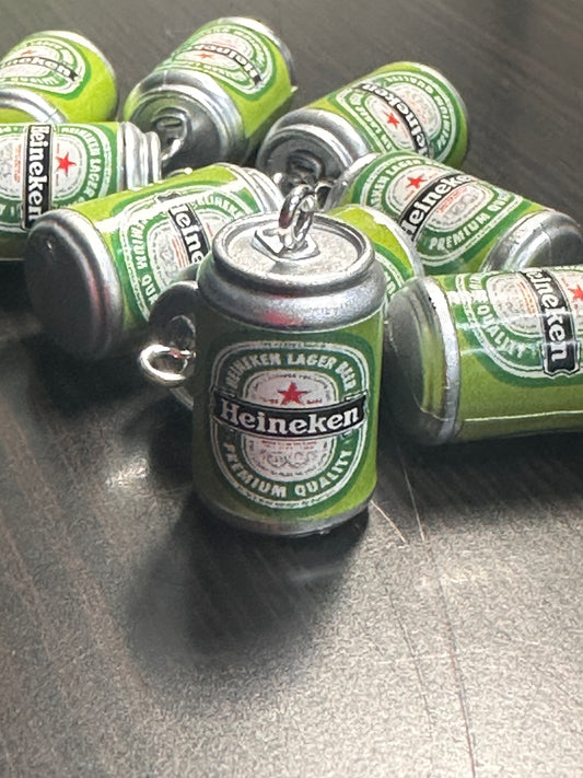 Beverage Heinie Soda Pop drink can charm/acrylic beer/ pendant/ DIY charm bracelet/ DIY necklace