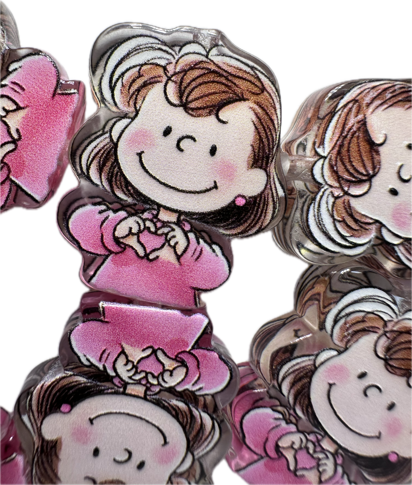 Lucy acrylic focal bead- set of 2/ focal bead/ pen beading / keychain bead/Peanuts
