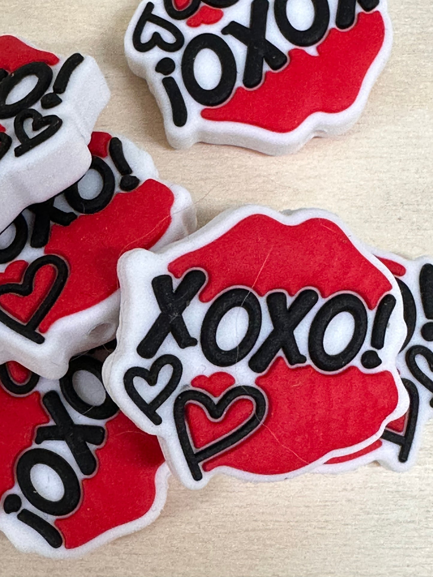 Lips focal bead/ xoxo/ love/ Valentines Day