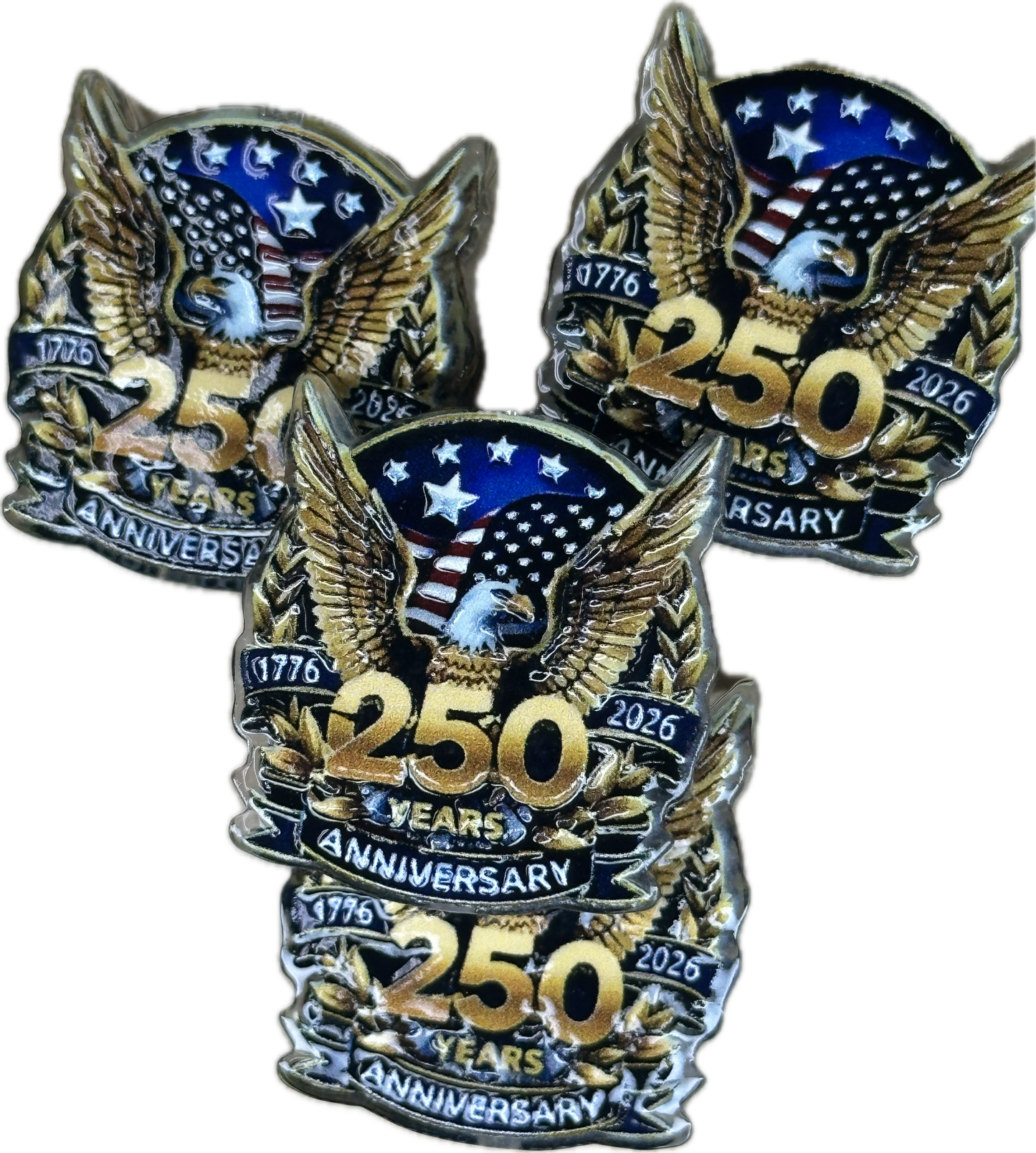 Unite States Birthday acrylic focal bead- set of 2/ focal bead/ pen beading / keychain bead/ military/ patriotic / custom bead USA 250th anniversary